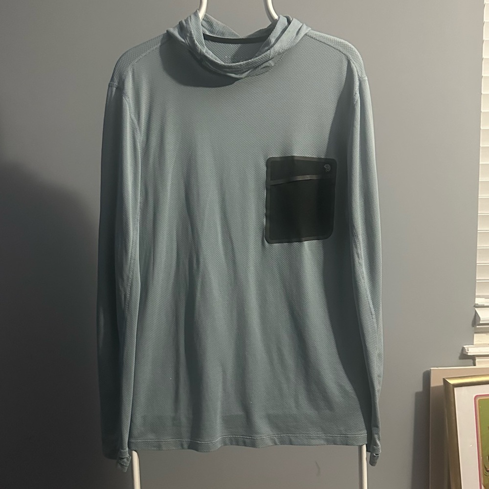 Mountain Hard Wear Blue Long Sleeve Performance Hoodie